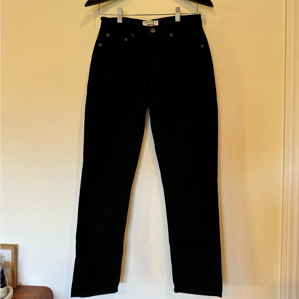 Reformation Julia High Cigarette Jean - Size 27, black